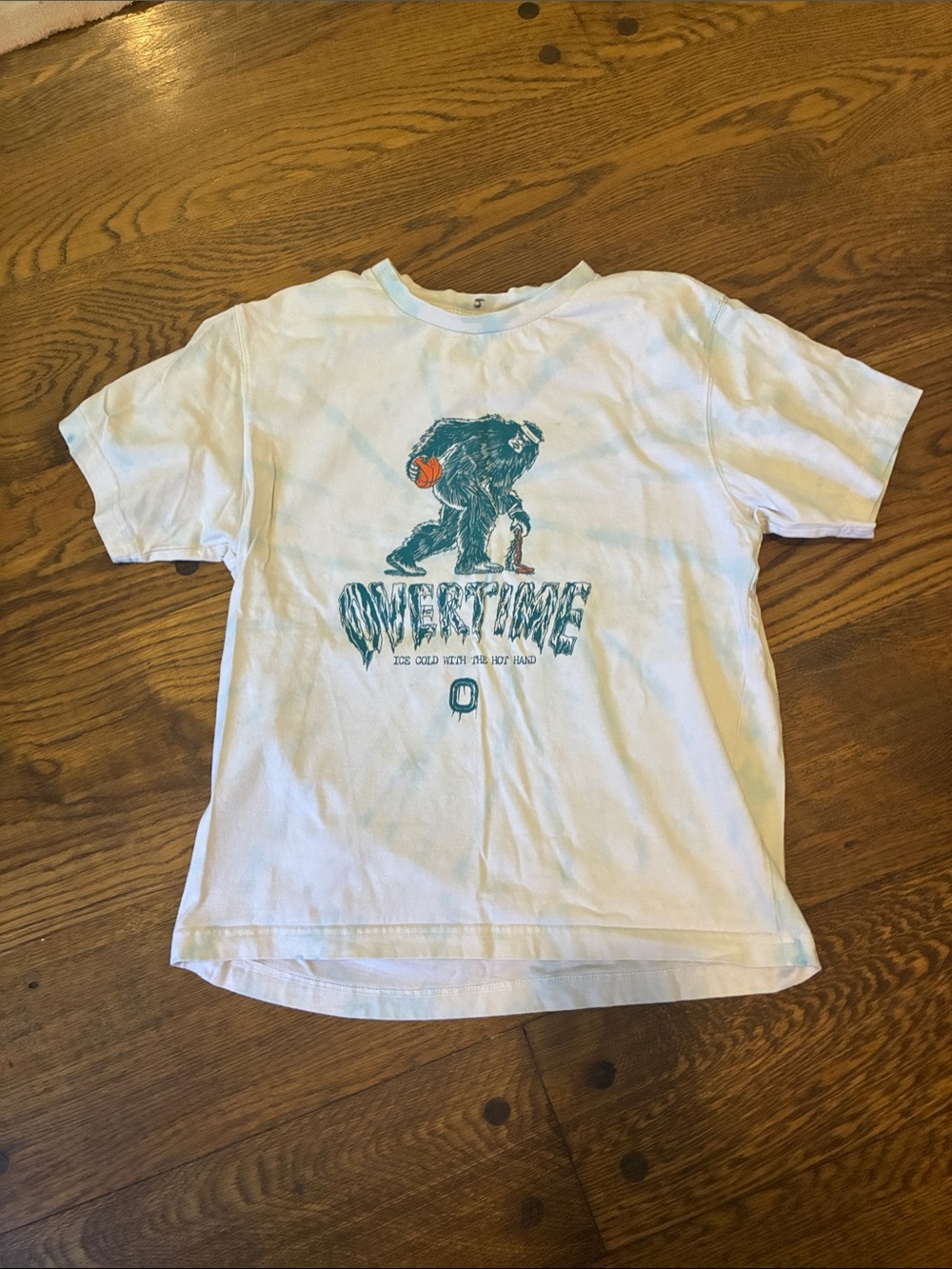 Kids White Graphic Overtime Basketball T-Shirt